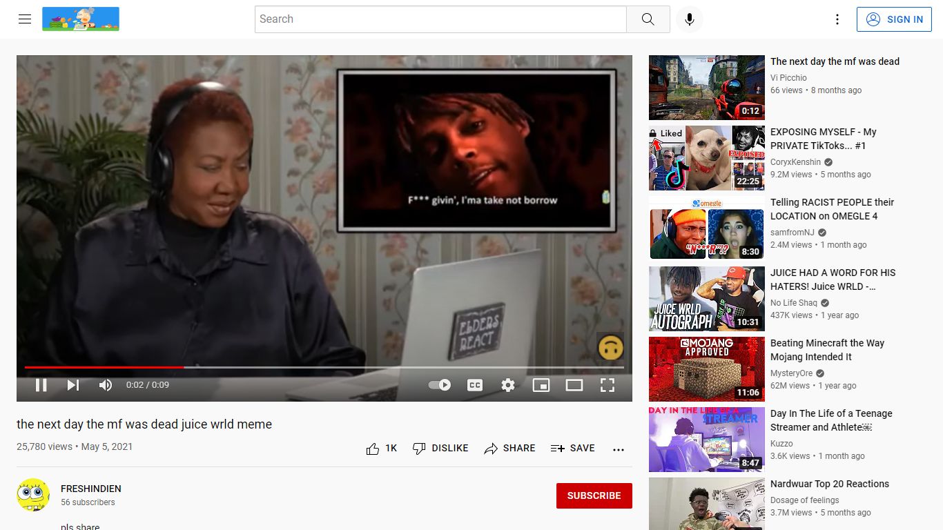 the next day the mf was dead juice wrld meme - YouTube